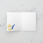 Bluebirds und blaue Primrosen Leere Begrüßung Karte (Innenseite)