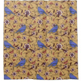Bluebirds und Blume Muster Duschvorhang (Vorderseite)