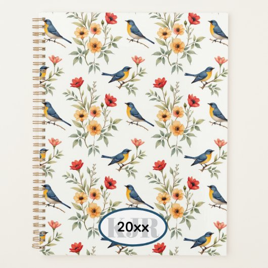 Bluebirds und Blume Planer (Vorderseite)