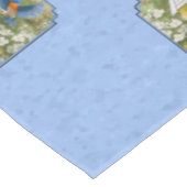 Bluebirds und Hexagon Birdhouse Blue Tischdecke (Schrägansicht)