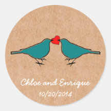 Bluebirds und Liebe Heart Wedding