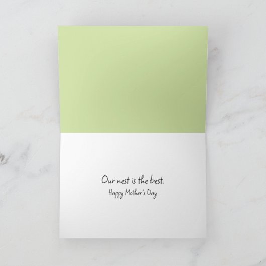 Bluebirds und Muttertag der Nest Karte (Innenseite)