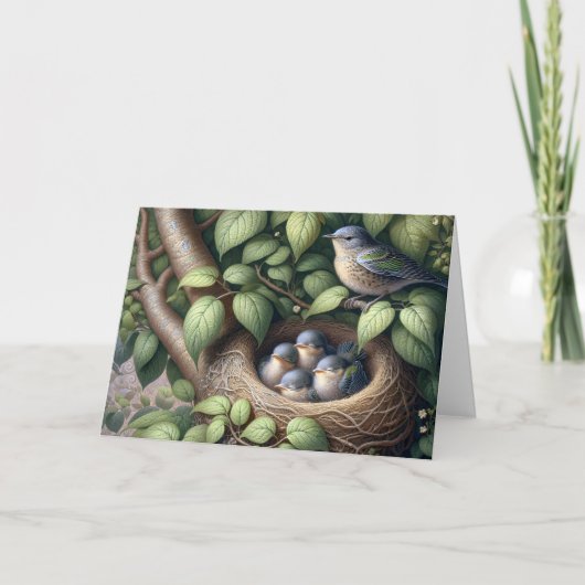 Bluebirds und Muttertag der Nest Karte (Vorderseite)