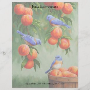 Bluebirds und Pfirsichbaum