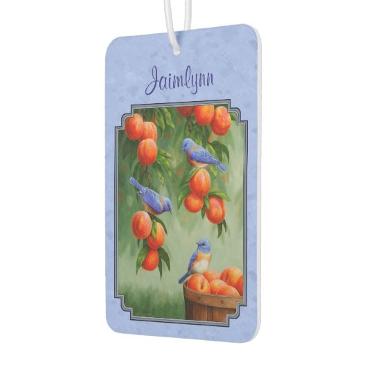 Bluebirds und Pfirsiche Blue Autolufterfrischer (Links)