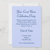 Bluebirds und Pfirsiche Blue Einladung (Rückseite)