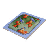 Bluebirds und Pfirsiche Blue Fliese (Seite)