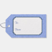 Bluebirds und Pfirsiche Blue Geschenkanhänger (Rückseite Horizontal)