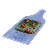 Bluebirds und Pfirsiche Blue Schneidebrett (Ecke)