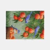 Bluebirds und Pfirsiche Fleecedecke (Vorderseite (Horizontal))