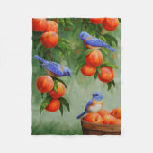Bluebirds und Pfirsiche Fleecedecke (Vorderseite)