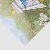 Bluebirds und Tallgelbe Birnenblume Seidenpapier (Detail)