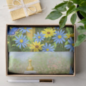 Bluebirds und Tallgelbe Birnenblume Seidenpapier (Geschenk)