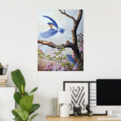 "Bluebirds" UV-Leinwand Poster (Heimbüro)