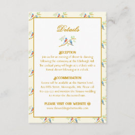 Bluebirds Wedding Begleitkarte