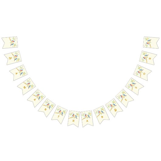 Bluebirds Wedding Bunting Flags Wimpelkette (Alle)