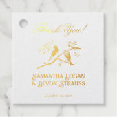 Bluebirds Wedding Geschenkanhänger (Vorderseite)