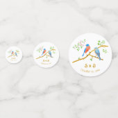 Bluebirds Wedding Konfetti (Vorderseiten)