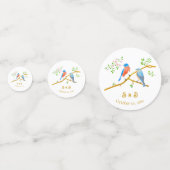 Bluebirds Wedding Konfetti (Rückseiten)