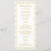 Bluebirds Wedding Program Programm (Rückseite)