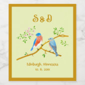 Bluebirds Weinetikett (Einzelnes Label)