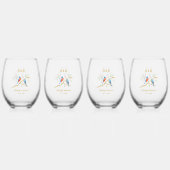 Bluebirds Weinglas Ohne Stiel (Hinten)