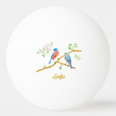 Bluebirds White Ping Pong Ball Tischtennisball (Vorderseite)