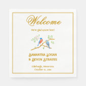 Bluebirds White Wedding Standard Napkins Serviette (Vorderseite)