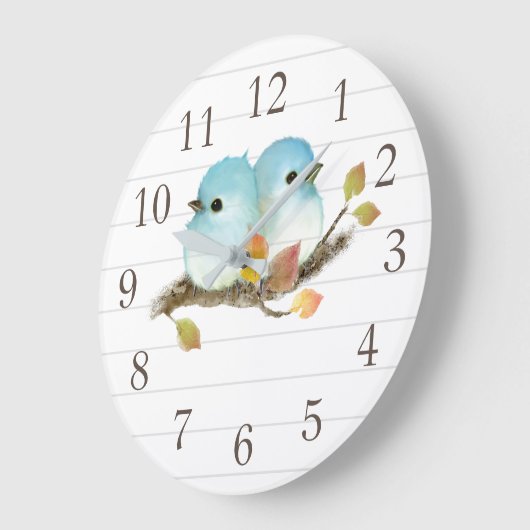 Bluebirds Wohngestaltung Wall Clock Große Wanduhr (Winkel)