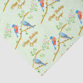 Bluebirs Weißes Grünbuch Seidenpapier (Detail)