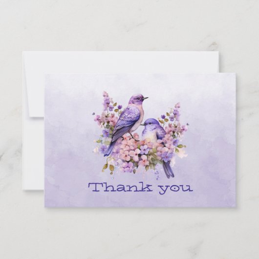 Bluebirts auf Lila Blume (Vorderseite)