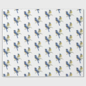 Bluebirts auf Weiß Geschenkpapier (Flach)