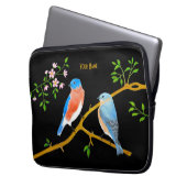 Bluebirts Black Laptop Sleeve (Vorderseite Links)