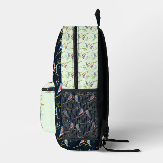 Bluebirts Blackpack Black & Bale Green Bedruckter Rucksack (Rechts)