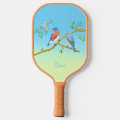Bluebirts blass blau und grün pickleball schläger (Rückseite)