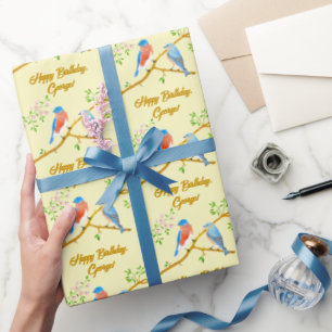 Bluebirts Gelbes Wrapping Paper Geschenkpapier