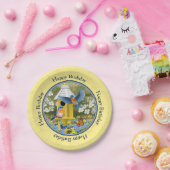 Bluebirts und Birnengelb Pappteller (Party)