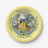 Bluebirts und Birnengelb Pappteller (Vorderseite)