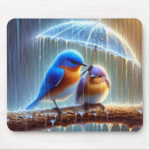 Bluebirts unter einem Schirm Mousepad (Vorne)