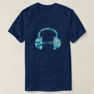 BlueBlast Camo Pattern Kopfhörer T-Shirt