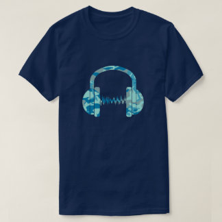 BlueBlast Camo Pattern Kopfhörer T-Shirt