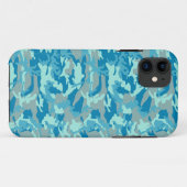 BlueBlast-Tarnmuster Case-Mate iPhone Hülle (Rückseite (Horizontal))
