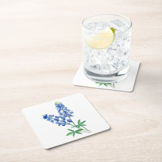 Bluebonets 3 rechteckiger pappuntersetzer (Vor Ort)