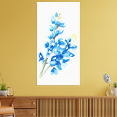 Bluebonnet 4 Stretched Canvas Print Leinwanddruck (Insitu (Wohnzimmer))