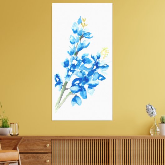 Bluebonnet 4 Stretched Canvas Print Leinwanddruck (Insitu (Wohnzimmer))