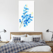 Bluebonnet 4 Stretched Canvas Print Leinwanddruck (Insitu (Schlafzimmer))