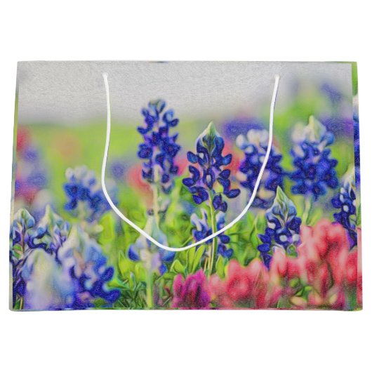 Bluebonnet auf einer Geschenk-Tasche Große Geschenktüte (Vorderseite)