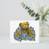 Bluebonnet Bear Postcard Postkarte (Stehend Vorderseite)