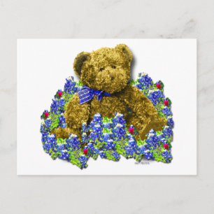 Bluebonnet Bear Postcard Postkarte