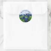 Bluebonnet Blue Blume Texas texan Floral Runder Aufkleber (Tasche)